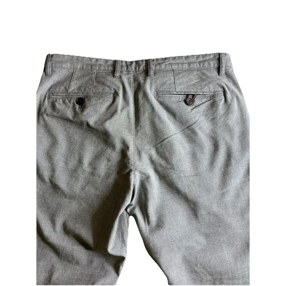 Ted Baker Pants Mens 34x28 Gray Volvek Classic Fit Trouser Flat Front Chino